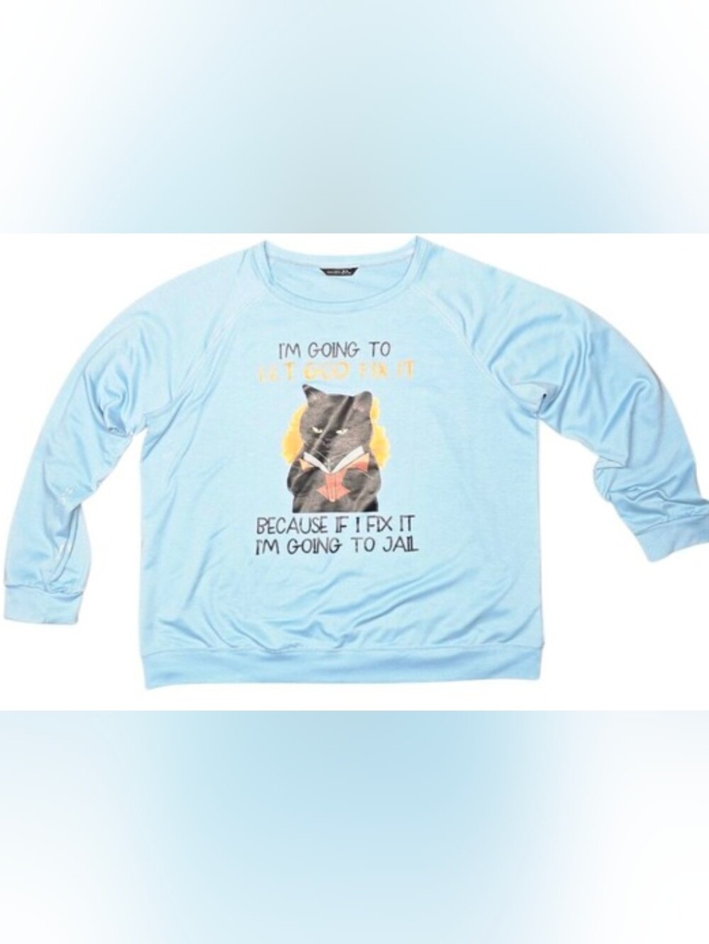 If I Fix It Im Going To Jail Cat Graphic Tshirt - Workshirt XXL